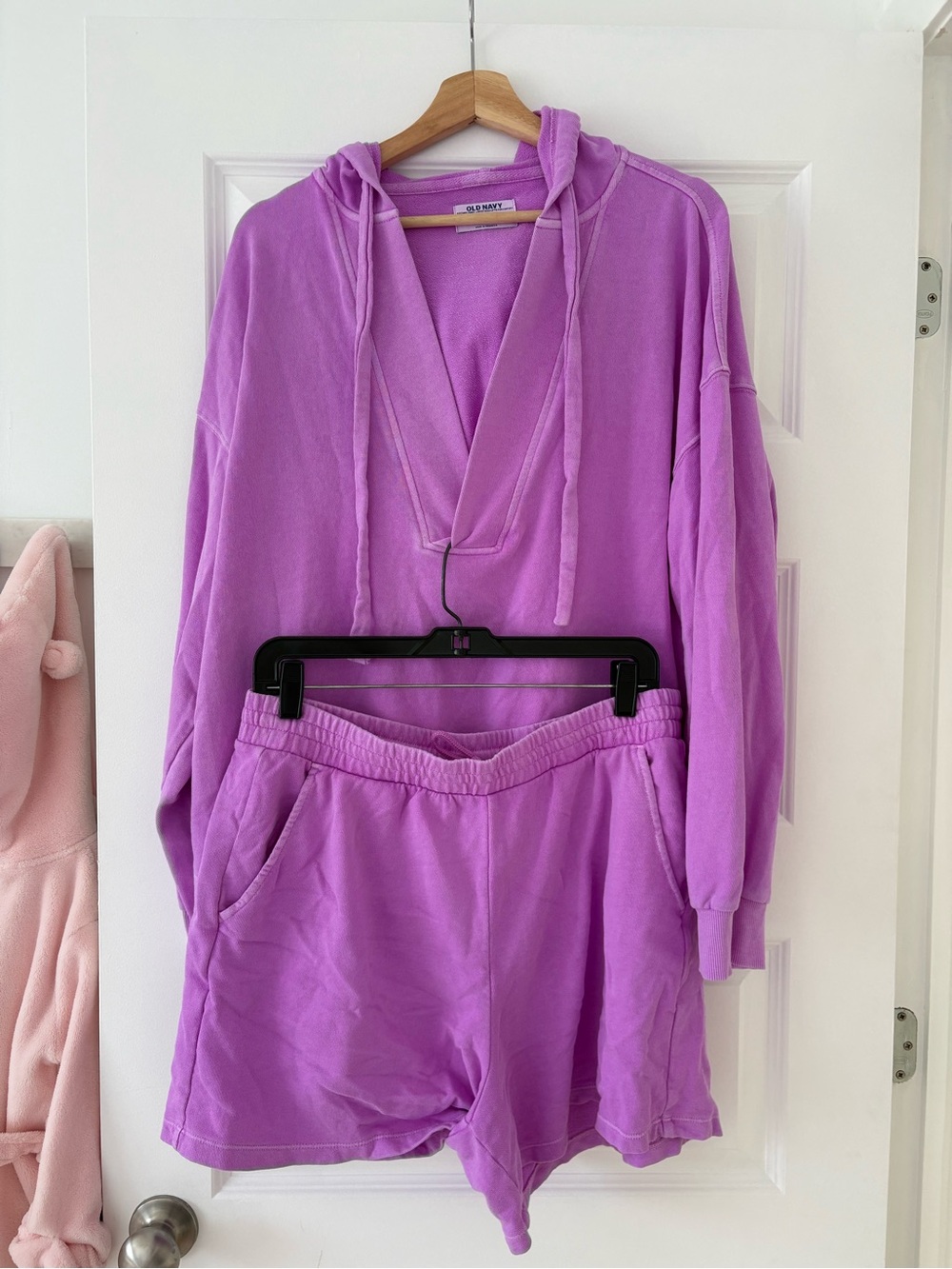 Old Navy Lavender Pullover Hoodie and Shorts Set